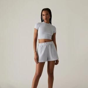 KITH Erika Quilted Kyanite Blue Shorts Women’s Size M